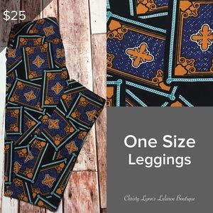 Lularoe One Size os Leggings Magic Carpet